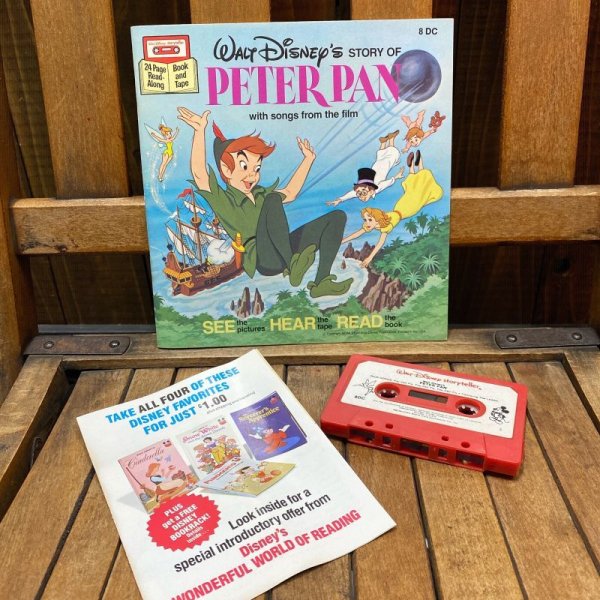 画像1: 1970's Disney Book & Cassette "Peter Pan" (1)