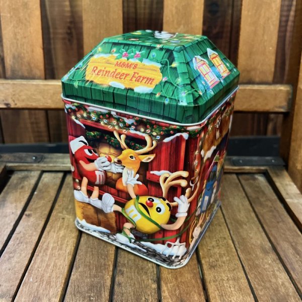 画像1: 2003s Mars / m&m's Canister Can "Christmas Village Series Number 16" (1)