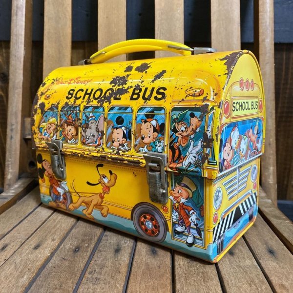 画像1: 1960's Aladdin / Walt Disney's School Bus Lunchbox (1)