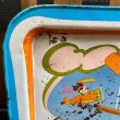 画像2: 1970's Disney Kid's Tin Table "Mickey Mouse Pilot" (2)