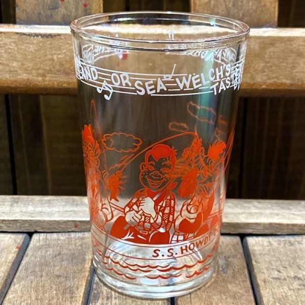 画像1: 1953s Welch's / Howdy Doody Glass "Fishing" (1)