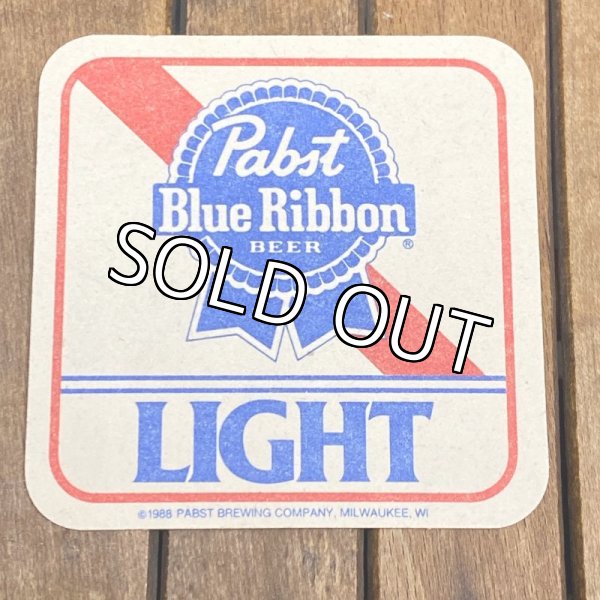 画像1: 1988s Pabst Blue Ribbon BEER Vintage Coaster (1)